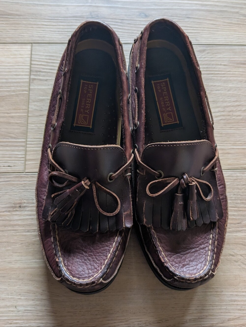 Sperry Men's  Brown Leather Tassel Kiltie Loafers